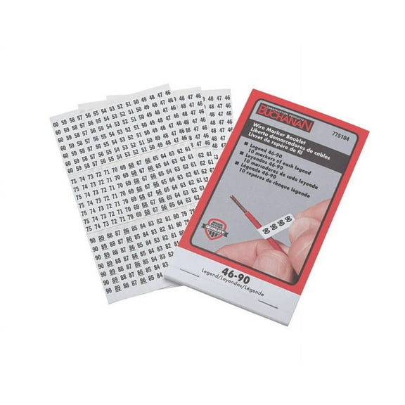 Buchanan - 775104 Wire Marker Book Legend 46-90