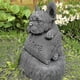 thumbnail image 3 of Estatua de bulldog francés, decoración de jardín, letrero de bienvenida, adorno artesanal de resina, escultura para interiores y exteriores, 3 of 5
