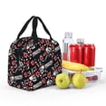 thumbnail image 4 of Bingfone Vintage Skull Casino Print Lunch Bag Insulated Lunch Box, Small Leakproof Cooler Food Lunch Containers Reusable High Capacity Lunch Tote Bags for Work, Travel, Outdoor, 4 of 5