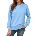 thumbnail image 1 of VBARHMQRT Rouge Hoodie 2024 Manches Longues Col Rond Épaule Chic Sweat-Shirt Fendu, 1 of 6