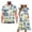 Coconut Tree, variant on Garronmavis Pineapple Matching Outfits for Couples Husban and Wife Clothing Men's Short Sleeve Shirt Light Beach Tops and Women's V-neck Dress A-Line Party Dresses Size M