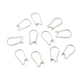 thumbnail image 4 of Tarnish Resistant 316 Surgical Stainless Steel Hoop Earrings Findings Kidney Ear Wires Stainless Steel color 21 Gauge 20x11mm Pin: 0.7mm 316 Surgical Stainless Steel, 4 of 4