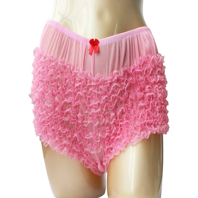 YiZYiF Womens Ruffled Bloomers Frilly Lace Knickers Panties Underwear