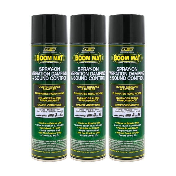 3 Pack DEI Sound Deadening Boom Mat Spray On Enhance Audio Eliminate Road Noise