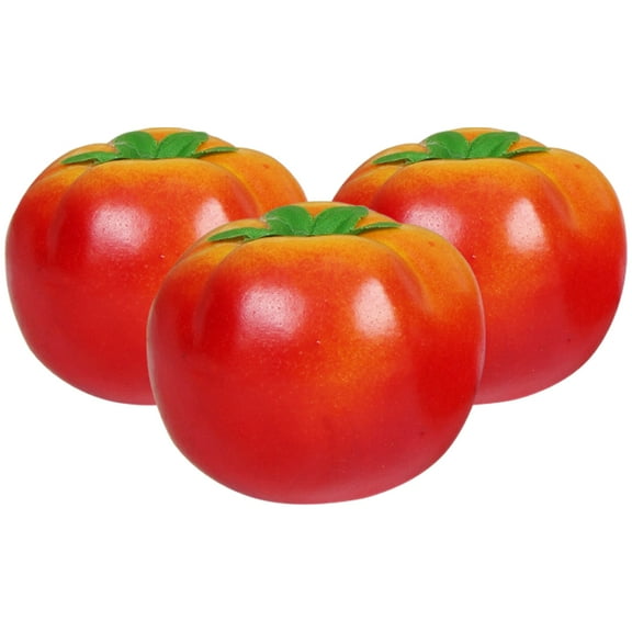 MLINS 3pcs Artificial  Tomato Props Fake Tomato Decoration Foams Tomato Faux Vegetable Decoration