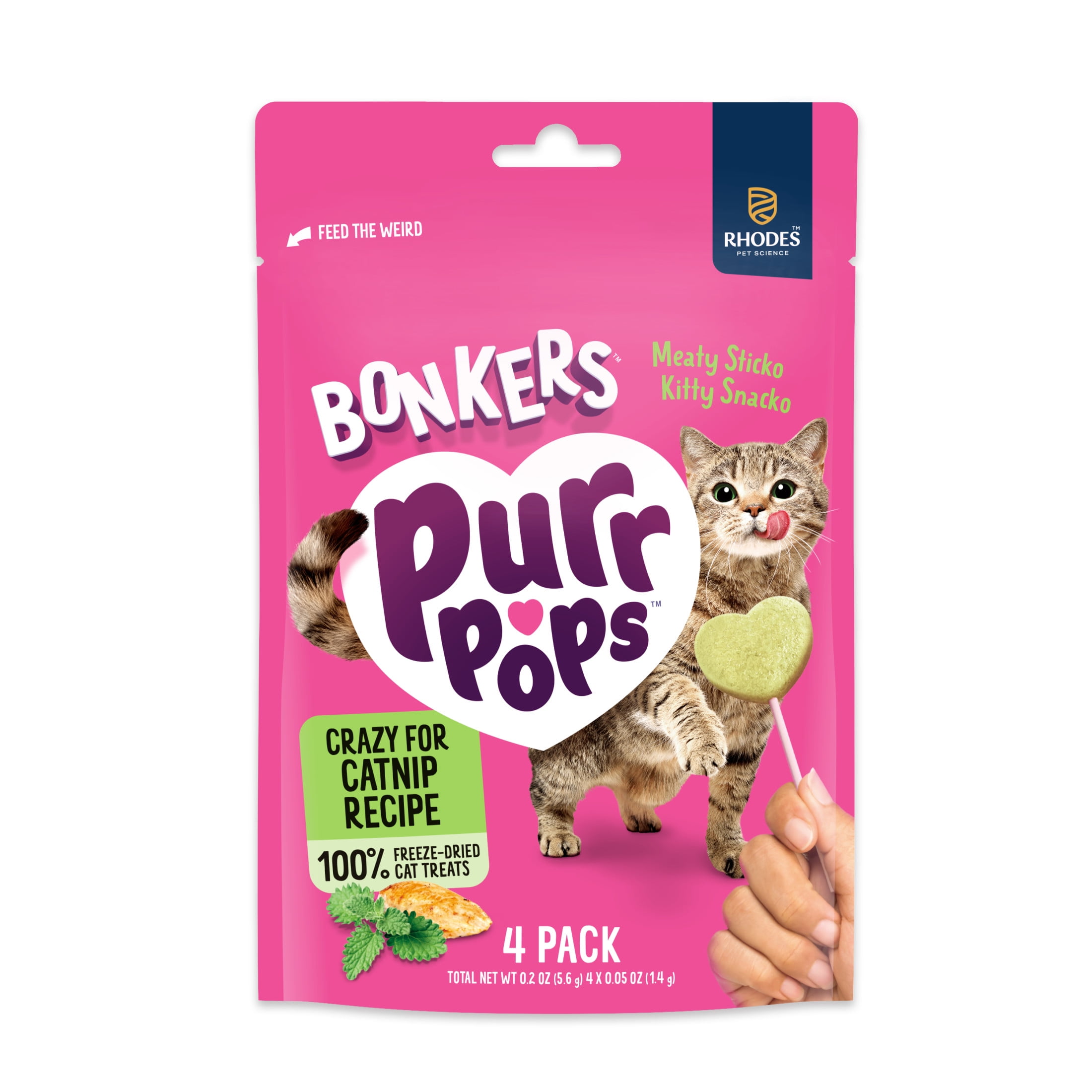 BONKERS Purrpops, Freeze Dried Tuna Flavored Lollipop, Treats for