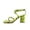 Green, variant on Women's Low Heels Square Open Toe Block Heeled Dress Ankle Strap Pump Holiday Party Prom Wedding Sandals
