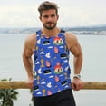 thumbnail image 6 of Rateoe Catholic religious Pattern Sleeveless Gym Shirt Muscle Tee Breathable Workout Shirt Slim-Fit Tank Quick Dry Fit Muscle Tank Top Bodybuilding Sleeveless T Shirt-, 6 of 7