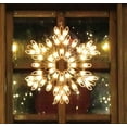 thumbnail image 3 of 18" 50 Lighted Snowflake Christmas Window Silhouette Decoration, 3 of 7