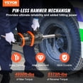 thumbnail image 2 of Llave de impacto neumática VEVOR de 1 pulgada, hasta 5175 pies-libras Pistola de impacto neumática de salida de par inverso Beast con yunque extendido de 8 pulgadas, 2 of 9
