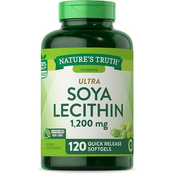 Nature's Truth Ultra Soya Lecithin 1200 mg Soft Gels, 120 Count