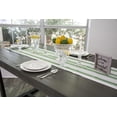 thumbnail image 3 of Green Stripes on Ivory Cotton Polyester Blend Table Runner (14Wx90L), 3 of 4