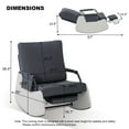 thumbnail image 1 of EDTara Fauteuil Berçant Inclinable Moderne en Velours Côtelé, Dossier Haut et Repose-Pieds Réglables, Cadre en Acier Robuste, Pochette Latérale, Convient au Salon et à la Chambre, 1 of 8