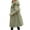 Green, variant on Womens Hooded Parka Puffer Jacket Thicken Cotton Padded Winter Coats Drawstring Long Down Outwear with Faux Fur Trimmed
