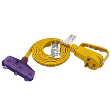 Parkworld 67508 RV 30A to (3) 15A Tri Outlet Household Adapter Cord 125V, Male with Swing-Handle TT-30P to (3) 5-15R Female with Lighted (10FT)