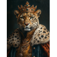 thumbnail image 1 of Qisvanset Framed Canvas Wall Art, 12x16 Inch Crown Leopard Luxurious Elegant Home Wall Art, 1 of 5