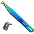 thumbnail image 1 of Curacoro Lash Tweezer - Professional & Precision Fiber Tip Grip Lash Tweezers for Eyelash Extensions, Multi Shapes & Purposes Tweezers for Volume, Isolation & Classic Lashes (Galaxy, Give Me The D), 1 of 8