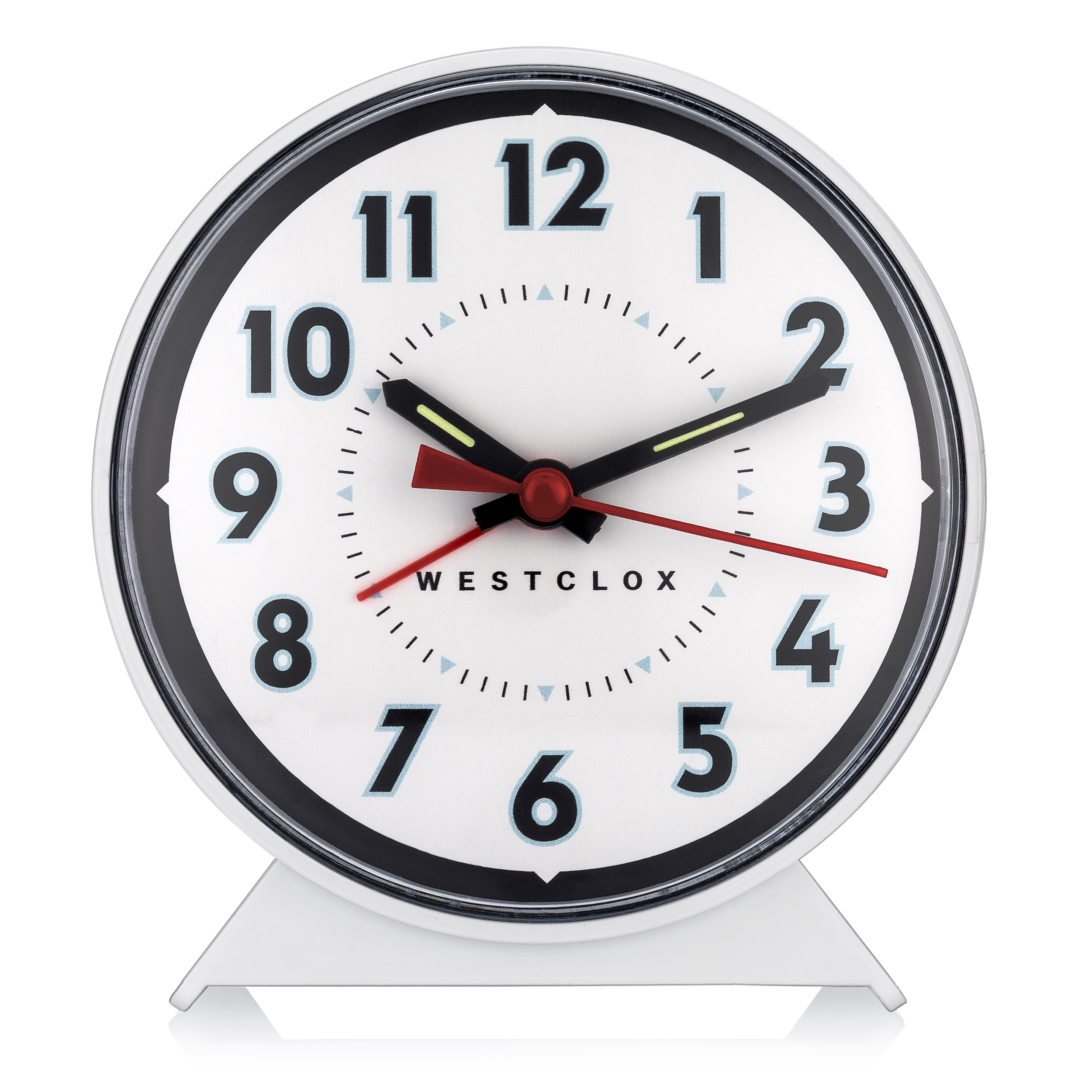 Westclox Retro Style Analog Mechanical Keywound Bedside or Desk Alarm Clock - White Dial - image 2 of 4