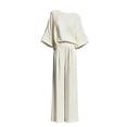 thumbnail image 6 of Flowy 2 Piece Sets for Women 3/4 Sleeve Loose Tops Wide Leg Pants Matching Suit for Office Vacation Wear White S, 6 of 6
