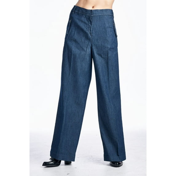 Larry Levine Stretch Pants - Dark Navy - 14