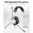 thumbnail image 4 of Wantek Computer Headset with Microphone, USB Headset with Microphone (Mic Noise Cancellation & Volume Control) for PC Laptop Work Home Office Online C, 4 of 8