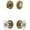Vintage Brass, variant on Grandeur 826275 Circulaire Solid Brass Single Cylinder Keyed Entry Knobset And Deadbolt