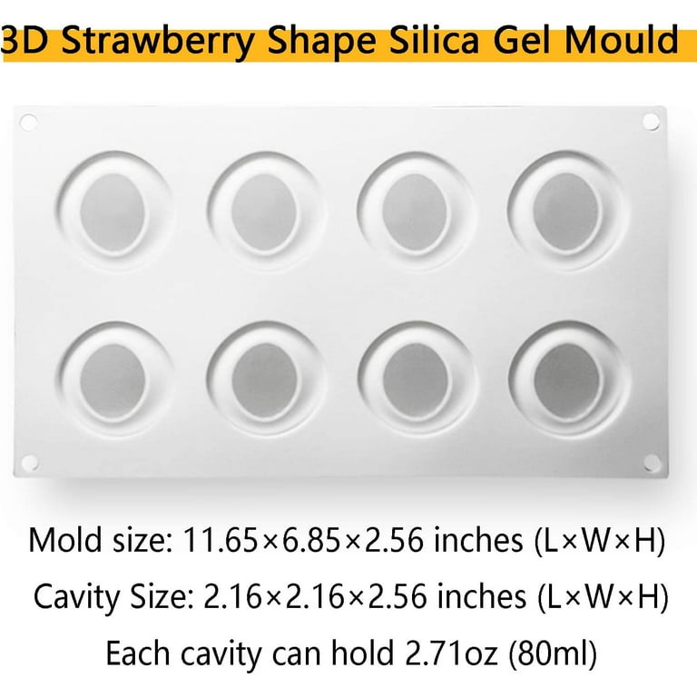  AFINSEA 3D Apple Shape Silicone Baking Mold for Mousse Cake,  Silicone Molds for Chocolate, French Dessert Mold for Pastry Chocolate,  Reusable Non-Stick Easy Release Baking Molds (8-Cavity): Home & Kitchen