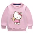 thumbnail image 3 of Traje de pantalón cálido de manga larga para niños de Hello Kitty, suéter acolchado de terciopelo para niños y niñas + traje de dos piezas con pantalones informales, 3 of 5