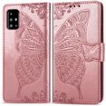 thumbnail image 3 of COTDINFORCA Case for Samsung Galaxy A51, Galaxy M40S Case Embossed Butterfly Flip Card Set Cash Leather Wallet Case PU, 3 of 5