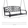thumbnail image 3 of Outsunny 50'L Steel Porch Swing with Chain, Antique Style Black, 3 of 10