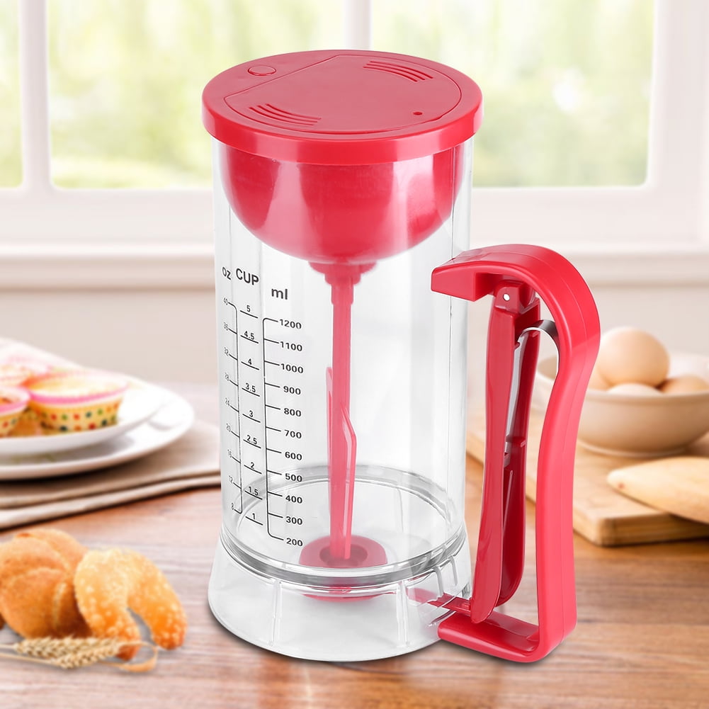 Angoter Pancake Cupcake Batter Dispenser Tool Perfect for Waffles Muffin Mix Crepes Cakes