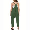 thumbnail image 6 of GERsome Girl's Jumpsuits Sleeveless V Neck One Piece Spaghetti Straps with Pockets Rompers Little Kid 5-14 Years（Size 5-6 Years/Army Green), 6 of 8