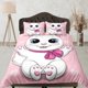 thumbnail image 1 of Ropa de Cama Gato Blanco Rosa, Ropa de Cama para Niños Pequeños, Juego de Funda Nórdica Infantil, Regalo para, 1 of 4