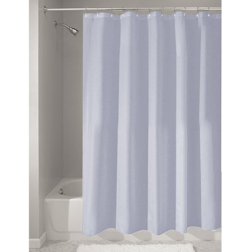 InterDesign Mildew-Free Water-Repellent Fabric Shower Curtain/Liner 72" x 72" 