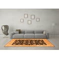 thumbnail image 3 of Ahgly Company Indoor Square Oriental Orange Industrial Area Rugs, 5' Square, 3 of 4
