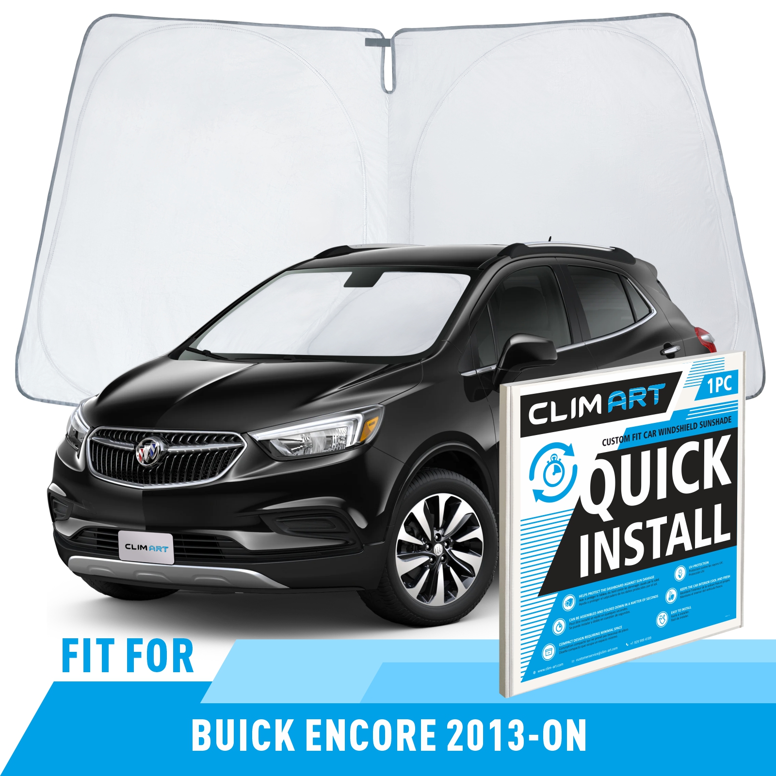 CLIM ART Windshield Sun Shade for Buick Encore 20132023 CustomFit