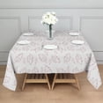 thumbnail image 2 of Floral 52" Square Waterproof Tablecloth, Floral Print Polyester Table Cover, 2 of 6