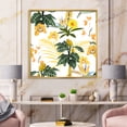thumbnail image 2 of Designart 'Pattern Of Beautiful Yellow Flowers ' Modern Framed Canvas Wall Art Print, 2 of 5