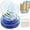 clear blue, variant on 175 Pcs Plastic Dinnerware Set (25 Guests), Blue Disposable Plates With Gold Rim, Hammered Party Plates Set Include Dinner Platos, Dessert Platos, Cups, Cutlery And Napkins for Party