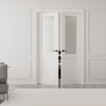 thumbnail image 2 of 48" X 80" French Doors Half Glass Prefinish Interior Pantry Door Solid Core Double Door With Hardware Kit / Handles, 2 of 8
