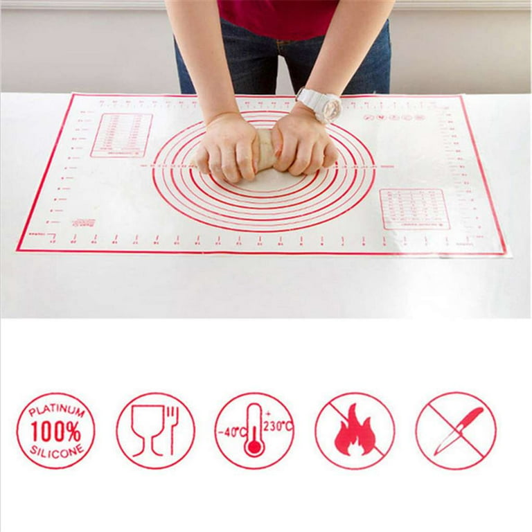  PARACITY Silicone Baking Mat, Pastry Mat with Measurements and  Dough Scraper, Non-slip and Non Stick Dough Mat, Baking Supplies/Counter  Mat for Kitchen, Fondant/ Pie Crust Mat for Making Pastry(20*16): Home 