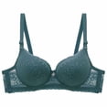 thumbnail image 3 of SROBPTY Womens Bras Print Solid Lace Underwire Push Up Thin Brassiere for Daily Wear, 3 of 5
