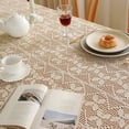 thumbnail image 4 of Mantel vintage de punto pastoral con hilo de crochet, mantel con borlas, mantel de encaje artístico para mesa de té, mantel, toalla, 4 of 6