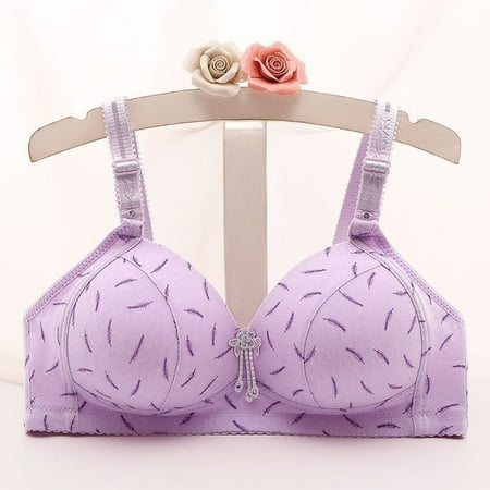

Promotion! Women s Brassiere Bra Sexy Deals for 2023 Underwire Padded Lace Push Up Spring Savings Everyday Bras Purple XL