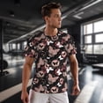 thumbnail image 3 of Wukai Butterflies1 Print Men's Short-Sleeved Mesh T-Shirt,Quick-Dry Short Sleeve Workout T-Shirt-X-Large, 3 of 8