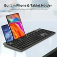 thumbnail image 5 of Marvo 2.4G Wireless Keyboard and Mouse Combo, Low Profile, Fluid Precise, Quiet, Tablet Holder,Gray, 5 of 7
