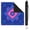 White-2, variant on Dark Blue Mahjong Table Cover 31.5 x 31.5 Inches Noise Reduction Anti Slip Game Mat Comes with Black Carrying Bag for Board Card Games