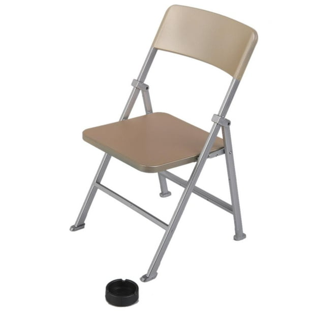 Silla Plegable de Plástico a 1/6 Dorada con Muebles de para Accesorios Acción de Hugo Silla plegable Doll
