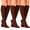 6 Pairs Brown, variant on Diamond Star Women's Knee High Socks Trouser Socks, Stretchy Soft Thin Material (Red - 6 Pairs, Socks Size 9-11, Fit Women's Shoe Size 4-10.5)