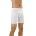 thumbnail image 2 of Underworks Men's Microfiber Long Boxer Underwear - White Small, 2 of 5